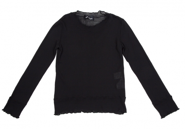tricot COMME des GARCONS Rayon Nylon See-through T Shirt Black S-M