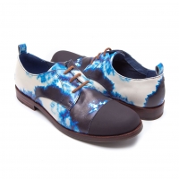  CAMPER x TWINS PAM Leather Shoes White,Blue 39(US 9)