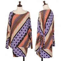  ISSEY MIYAKE Stretch Geometric Printed Tunic (Jumper) Multi-Color 2