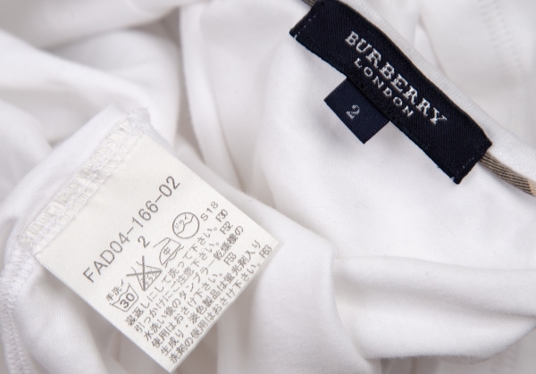 BURBERRY LONDON Cotton Embroidery  Sleeve T Shirt White 2   PLAYFUL