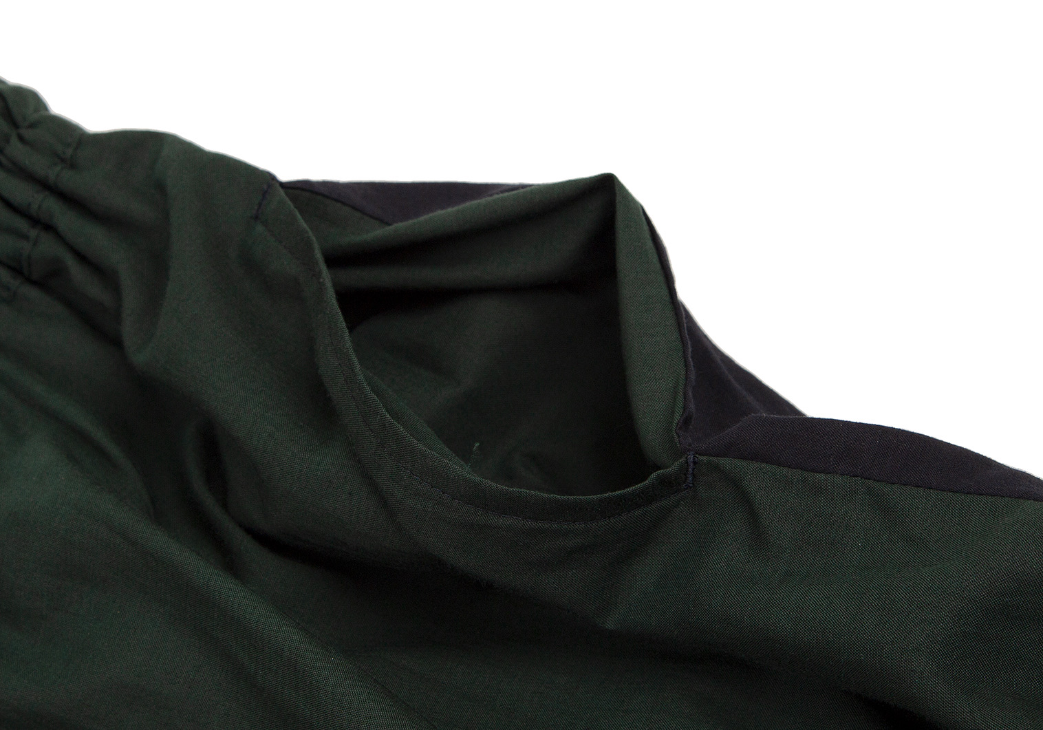 ワイズY's 滲みプリントドレープデザインスカート 緑1