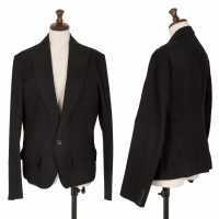  Y's Wool Nylon Tailored Jacket Black 4