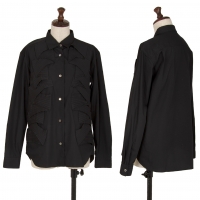  ISSEY MIYAKE FETE Pleats Pasted Long Sleeve Shirt Black 2