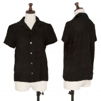  tricot COMME des GARCONS Embroidery Open-collar Shirt Black M