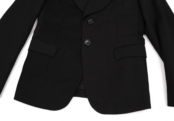 JUNYA WATANABE Wool Multi Fabric Switching Jacket Black SS | PLAYFUL