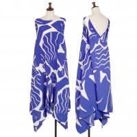  ISSEY MIYAKE Printed Dress (Jumper) Blue,White 2