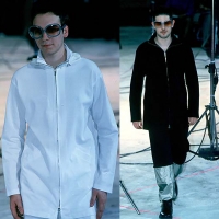  Yohji Yamamoto POUR HOMME Zip Blouson & Pants White S-M