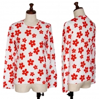  COMME des GARCONS GIRL Flower Printed Top White,Red XS