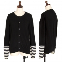  COMME des GARCONS Striped Switching Wool Cardigan Black S
