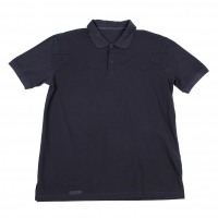  Papas Cotton Poly Chest Applique Embroidery Polo Shirt Navy 50L