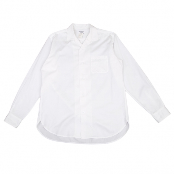 ヨウジヤマモト プールオムYohji Yamamoto POUR HOMME コットンオープンカラーシャツ 白4