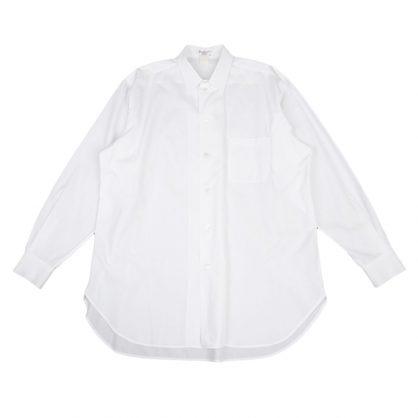 ヨウジヤマモト プールオムYohji Yamamoto POUR HOMME コットンベーシックシャツ 白L