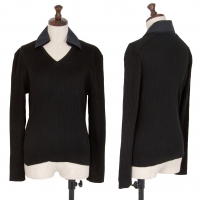  BURBERRY LONDON Cotton Rib Knit Sweater (Jumper) Black 2
