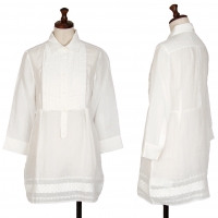  Max Mara WEEKEND Embroidery Tuck Pleats Tunic Shirt (Jumper) White 36