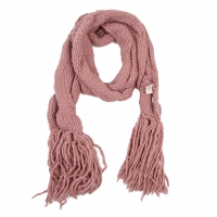  Vivienne Westwood Wool Acrylic Fringe Knit Stole Pink 