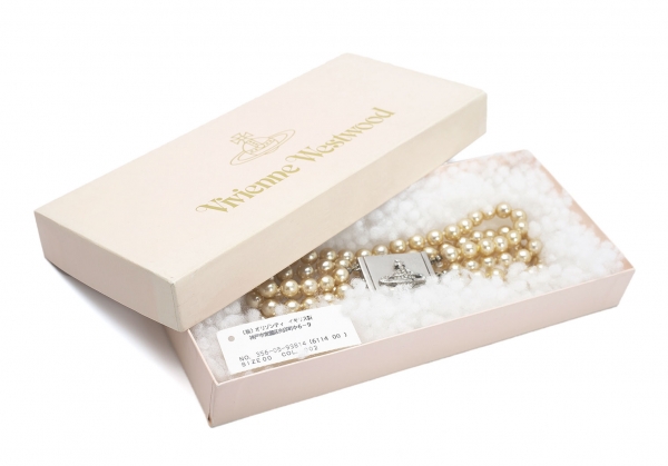 Vivienne Westwood necklace gold blue pink with box | eBay