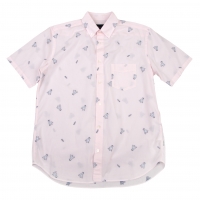 Papas plus Bear Cut jacquard Short Sleeve Shirt Pink L