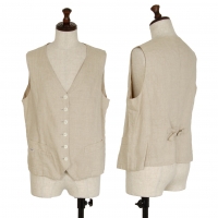  Mademoiselle NON NON Linen Gilet Vest (Waistcoat) Beige 38M