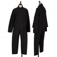  ISSEY MIYAKE Rib Pleats Jacket & Pants Black 2・1