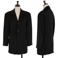  Y's Wool Rayon Gabardine 3B Jacket Black S-M