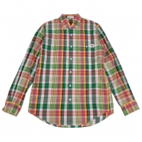 Papas Cotton Madras check Long Sleeve Shirt Multi-Color M