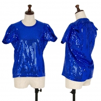  COMME des GARCONS Sequins Square Design T Shirt Blue S