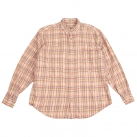 Papas Plaids Cotton Flannel Long Sleeve Shirt Beige,Multi-Color M