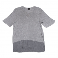  JIL SANDER Bi-color Silk Knit Top (Jumper) Grey 48