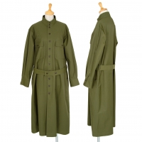  tricot COMME des GARCONS Cotton Nylon Military Coat (Jumper) Green M