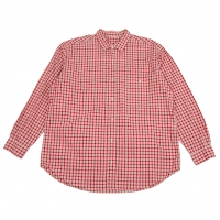  Papas Cotton Check Long Sleeve Shirt Red L