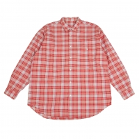  Papas Cotton Madras Check Long Sleeve Shirt Red L
