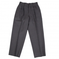  COMME des GARCONS Stripe Wool Tuck Pants (Trousers) Grey SS