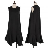  COMME des GARCONS Jersey Hem Square Design Sleeveless Dress Black S