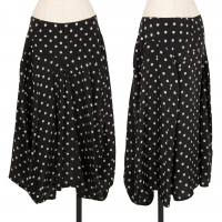  JUNYA WATANABE COMME des GARCONS Dot Print Curve Switching Skirt Black,White SS