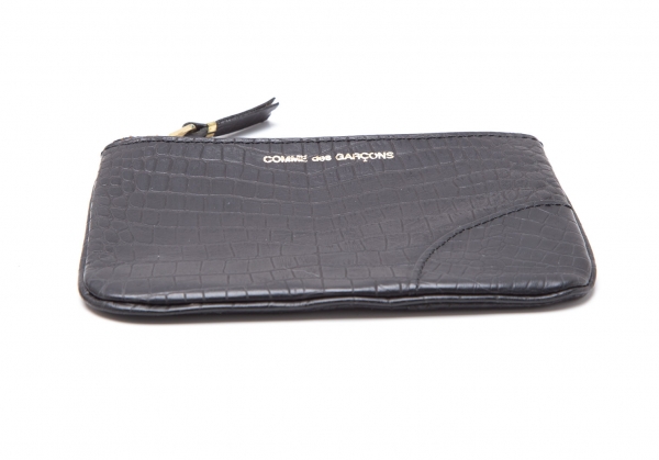 Comme des Garcons Round Zip Long Wallet Luxury Line Embossed Leather Long Wallet