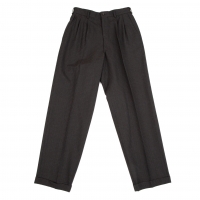  COMME des GARCONS HOMME DEUX Silk Blended Striped Wool Pants (Trousers) Charcoal S