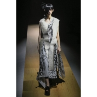  JUNYA WATANABE Calligraphy Printed Sleeveless Dress Beige,White S