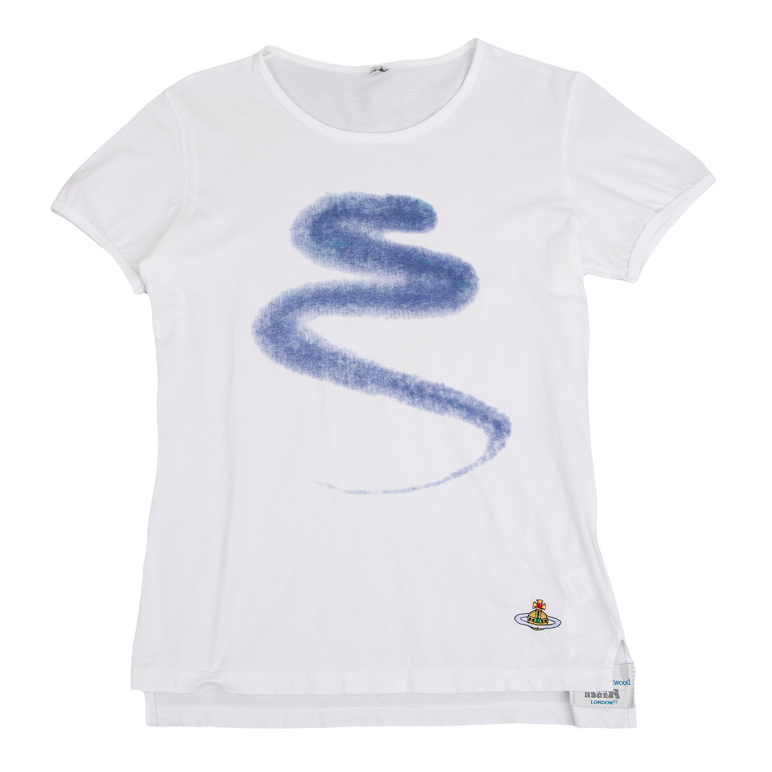 ◆ヴィヴィアンウエストウッド Tシャツワンピース ネイビー オーブ ロゴ 刺繍
