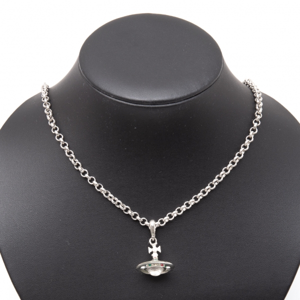 Vivienne Westwood: Silver Denver Orb Pendant Necklace | SSENSE