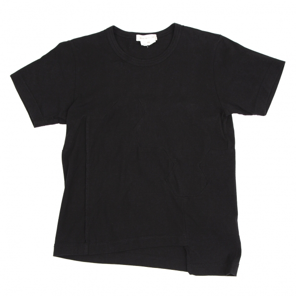 コムデギャルソンCOMME des GARCONS インサイドアウト切替デザインTシャツ 黒XS
