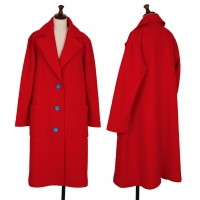  ISSEY MIYAKE FETE Wool Felt Coat Red 2