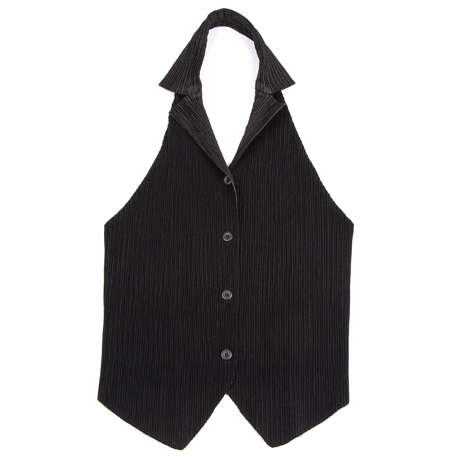 ISSEY MIYAKE Switching Cummer Vest (Waistcoat) Black 3 | PLAYFUL