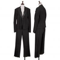  ISSEY MIYAKE Pleats Pleats Tuxedo Jacket & Pants Black S-M, M