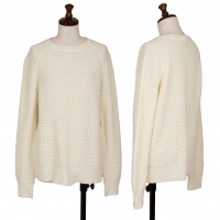 Theory Cashmere Waffle Knit Sweater (Jumper) Cream S