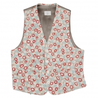  LQ Y's for men Dot Printed Vest (Waistcoat) Multi-Color S-M