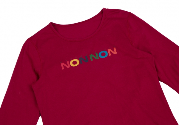 kugle Overskrift FALSK Mademoiselle NON NON Multicolor Logo Print T Shirt Red 38M | PLAYFUL