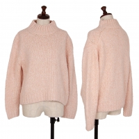  NON NO Mademoiselle NON NON Chunky Knit Sweater (Polo Neck Jumper) Pink S-M