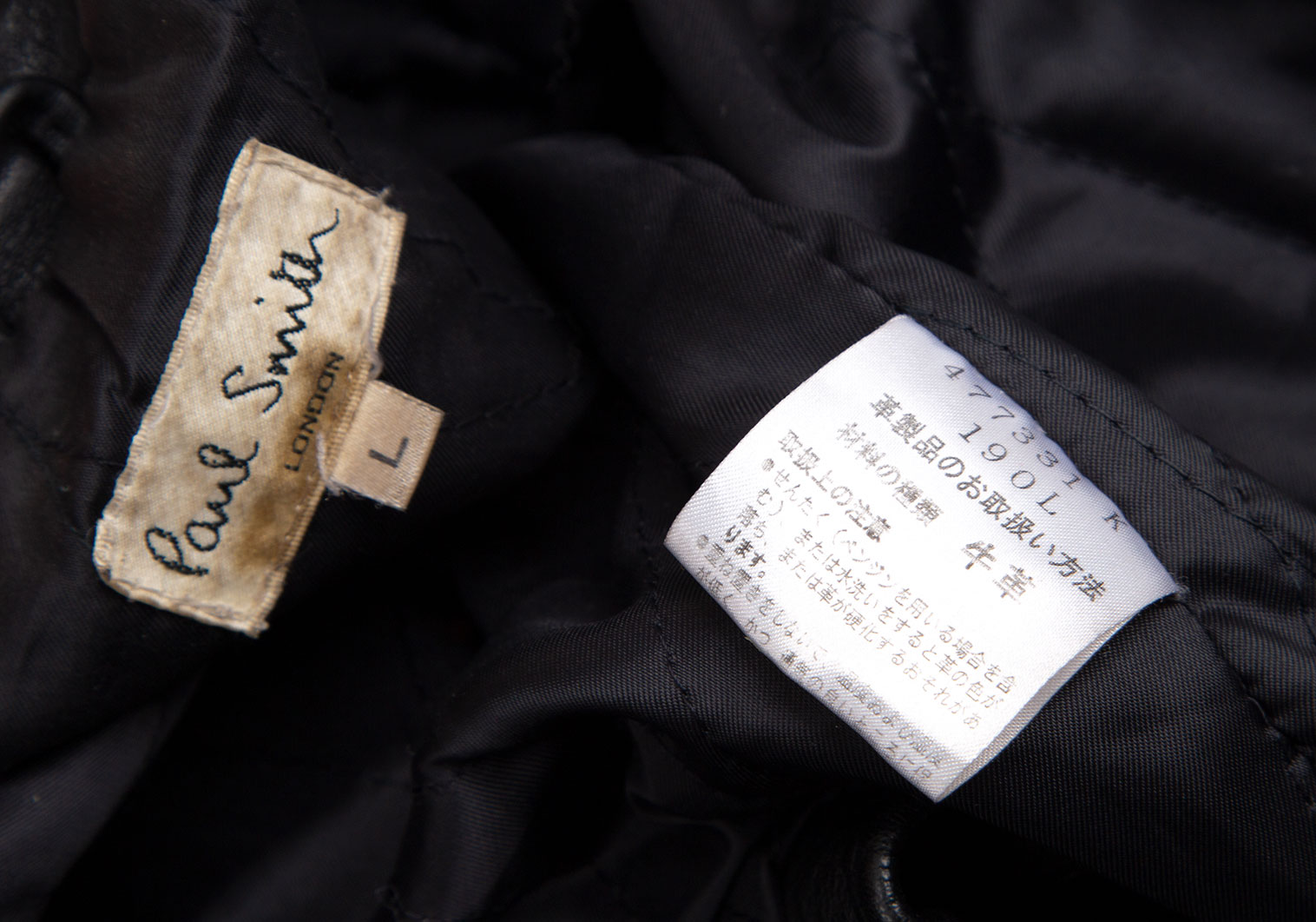 PaulSmithコットンリネンテーラードジャケット シルク貝殻刺繍 XLサイズ-