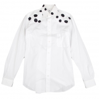  Y's for men Dot Yoke Switching Long Sleeve Shirt White 3
