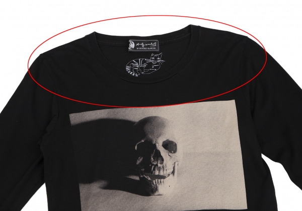 Andy Warhol BY HYSTERIC GLAMOUR Skull Printed T Shirt Black Free 